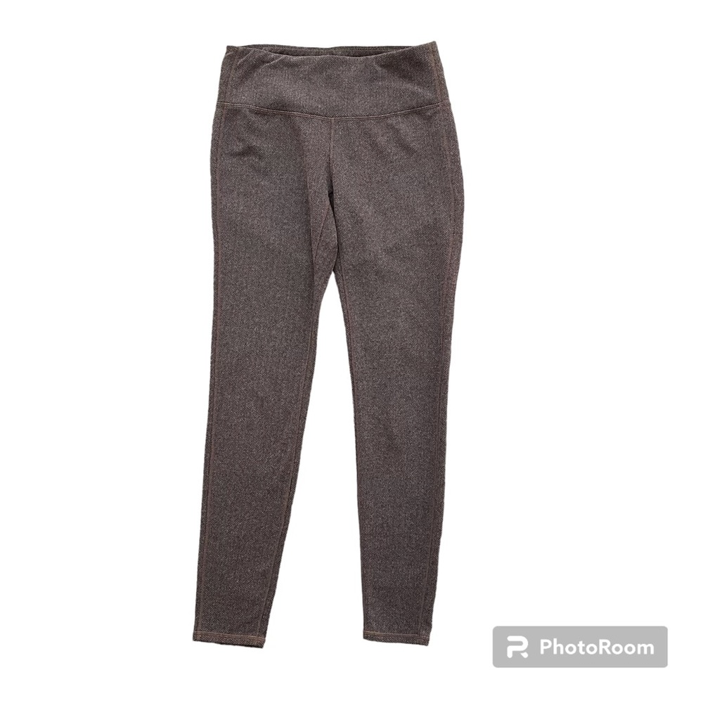 Athleta Leggings Herringbone Grey Tight High Rise Gently Worn Size Medium